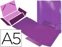 Carpeta de Liderpapel A5 3 solapas polipropileno violeta